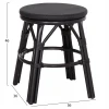 ΣΚΑΜΠΟ ΑΛΟΥΜΙΝΙΟΥ CHINO HM6285.02 BAMBOO LOOK & TEXTILENE ΣΕ ΜΑΥΡΟ Φ36x46Υεκ.
