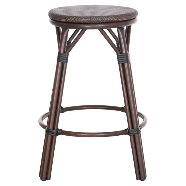 ΣΚΑΜΠΟ ΑΛΟΥΜΙΝΙΟΥ ΜΕΣ.ΥΨΟΥΣ CHINO HM6286.01 BAMBOO LOOK & TEXTILENE ΚΑΦΕ 43x43x65Υεκ