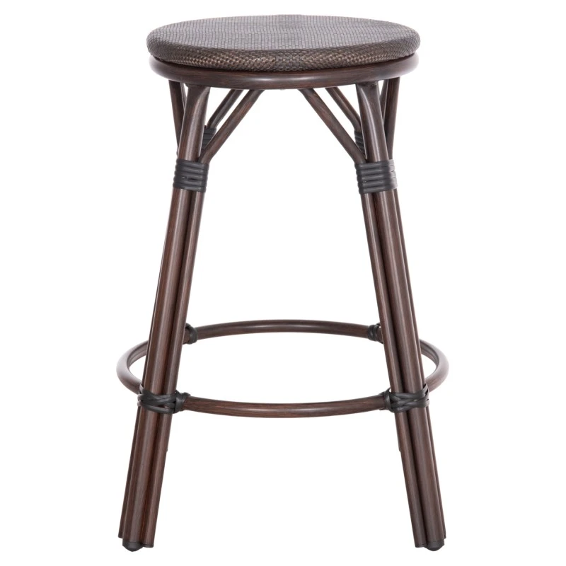ΣΚΑΜΠΟ ΑΛΟΥΜΙΝΙΟΥ ΜΕΣ.ΥΨΟΥΣ CHINO HM6286.01 BAMBOO LOOK & TEXTILENE ΚΑΦΕ 43x43x65Υεκ