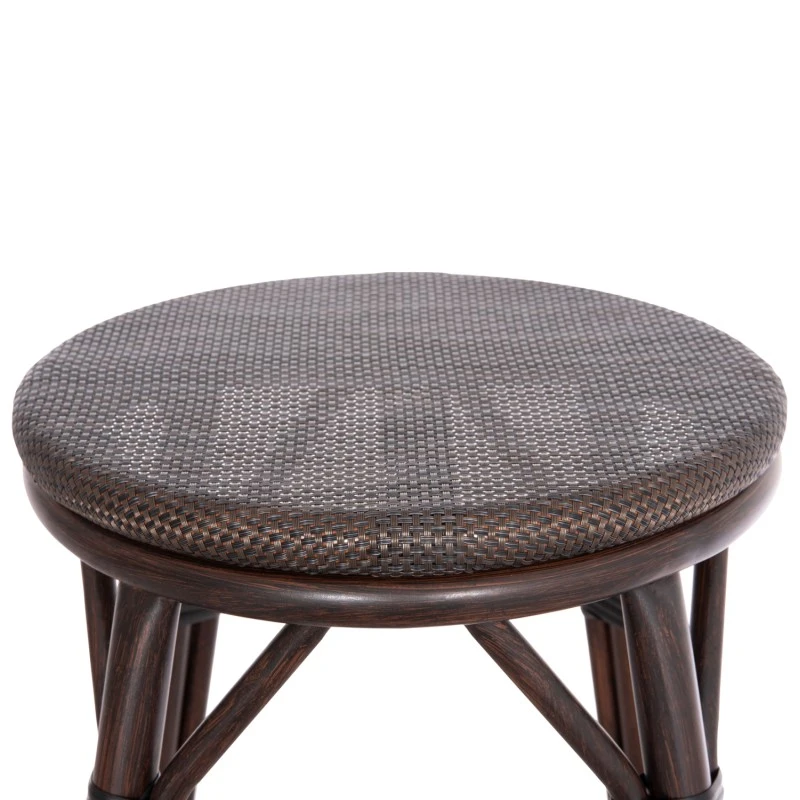 ΣΚΑΜΠΟ ΑΛΟΥΜΙΝΙΟΥ ΜΕΣ.ΥΨΟΥΣ CHINO HM6286.01 BAMBOO LOOK & TEXTILENE ΚΑΦΕ 43x43x65Υεκ