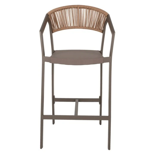 ΣΚΑΜΠΟ ΑΛΟΥΜΙΝΙΟΥ MIRI ΣΑΜΠΑΝΙ ΜΕ ΜΠΡΑΤΣΑ RATTAN & TEXTLINE 56x58x105Yεκ.HM5892.23