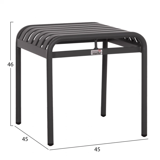 ΣΚΑΜΠΟ ΑΛΟΥΜΙΝΙΟΥ RACHEL HM6340.01 ΓΚΡΙ 45x45x46Υεκ.