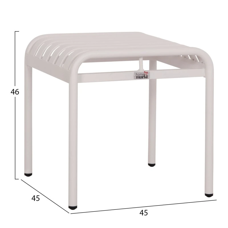 ΣΚΑΜΠΟ ΑΛΟΥΜΙΝΙΟΥ RACHEL HM6340.02 ΛΕΥΚΟ 45x45x46Υεκ.