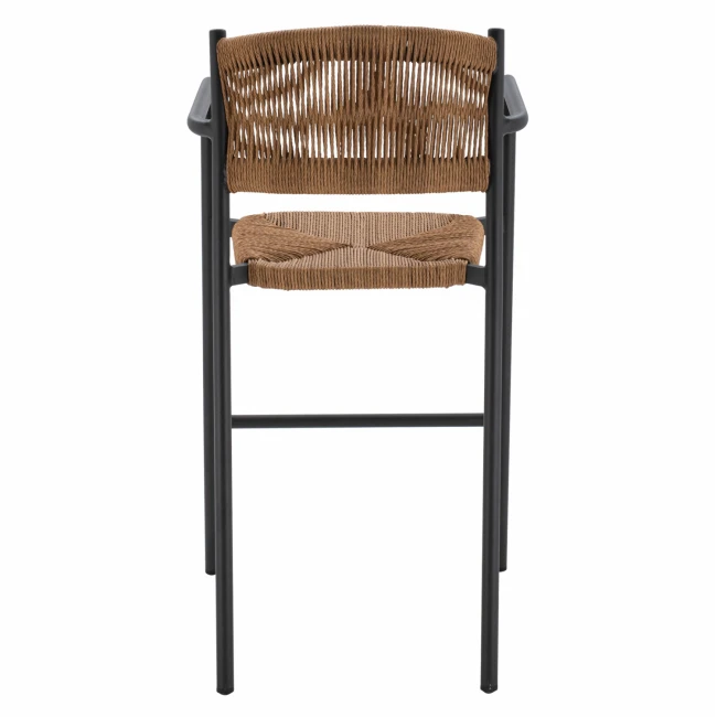 ΣΚΑΜΠΟ BAR ΑΛΟΥΜΙΝΙΟΥ ΑΝΘΡΑΚΙ ΜΕ ΣΧΟΙΝΙ PΕ ΜΠΕΖ HM5785.02 55,5x58x107 εκ.