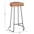 ΣΚΑΜΠΟ BAR ELEANOR ΑΠΟ ΜΑΣΙΦ ΞΥΛΟ ΑΚΑΚΙΑΣ 48x40χ76Υεκ. HM8363.11
