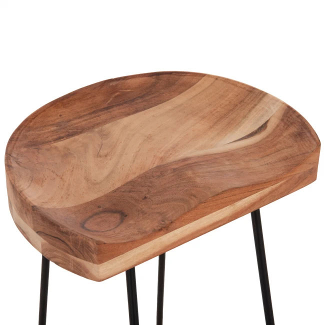 ΣΚΑΜΠΟ BAR ELEANOR ΑΠΟ ΜΑΣΙΦ ΞΥΛΟ ΑΚΑΚΙΑΣ 48x40χ76Υεκ. HM8363.11
