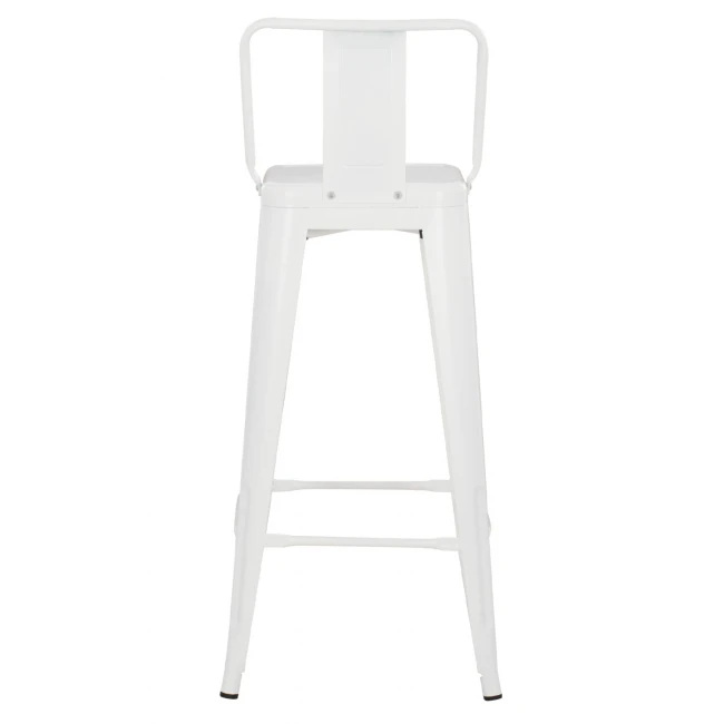 ΣΚΑΜΠΟ BAR ME ΠΛΑΤΗ ΜΕΤΑΛΛΙΚΟ MELITA-PRO HM8643.41 ΛΕΥΚΟ ΜΑΤ 42x42x100Υεκ.