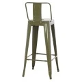 ΣΚΑΜΠΟ BAR ME ΠΛΑΤΗ ΜΕΤΑΛΛΙΚΟ MELITA-PRO HM8643.43 DARK OLIVE GREEN 42x42x100Υεκ.