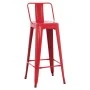 ΣΚΑΜΠΟ BAR ME ΠΛΑΤΗ ΜΕΤΑΛΛΙΚΟ MELITA-PRO HM8643.44 ΚΟΚΚΙΝΟ 42x42x100Υεκ.