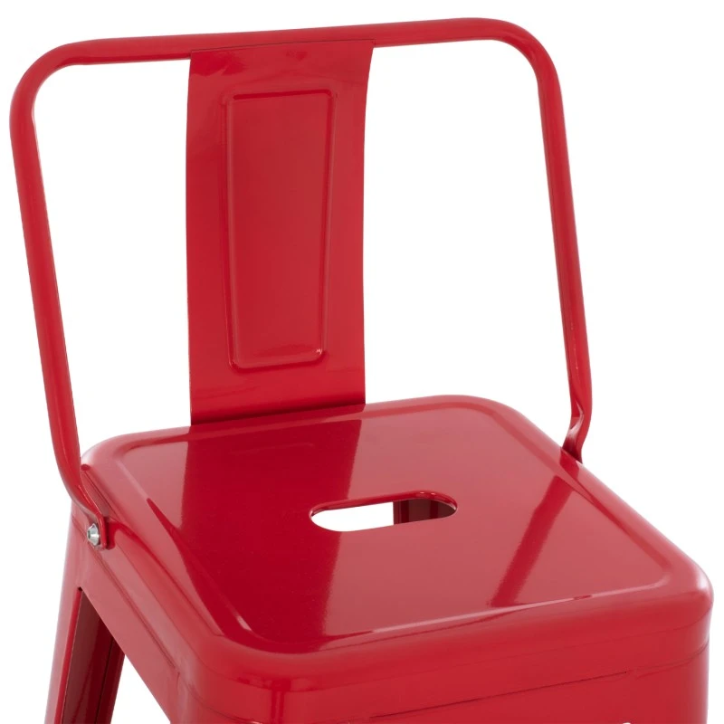 ΣΚΑΜΠΟ BAR ME ΠΛΑΤΗ ΜΕΤΑΛΛΙΚΟ MELITA-PRO HM8643.44 ΚΟΚΚΙΝΟ 42x42x100Υεκ.