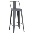 ΣΚΑΜΠΟ BAR ME ΠΛΑΤΗ ΜΕΤΑΛΛΙΚΟ MELITA-PRO HM8643.50 ΓΚΡΙ 42x42x100Υεκ.