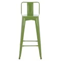 ΣΚΑΜΠΟ BAR ΜΕΤΑΛΛΙΚΟ MELITA ME ΠΛΑΤΗ ΣΕ LIGHT OLIVE GREEN HM8643.13 43Χ43Χ100εκ.