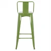 ΣΚΑΜΠΟ BAR ΜΕΤΑΛΛΙΚΟ MELITA ME ΠΛΑΤΗ ΣΕ LIGHT OLIVE GREEN HM8643.13 43Χ43Χ100εκ.