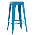 ΣΚΑΜΠΟ BAR ΜΕΤΑΛΛΙΚΟ MELITA ΣΕ ΜΠΛΕ HM8642.08 43x43x78 εκ.