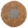 ΣΚΑΜΠΟ BEAM HM7826 ΞΥΛΟ ΤΕΑΚ ΚΑΙ SEAGRASS ΣΕ ΦΥΣΙΚΟ & ΓΚΡΙ Φ43x45Yεκ.
