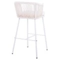 ΣΚΑΜΠΟ BROGAN ΜΕ ΜΕΤΑΛΛΙΚΟ ΣΚΕΛΕΤΟ ΚΑΙ ΣΧΟΙΝΙ ΛΕΥΚΟ HM5714.03 46x54x101 εκ.