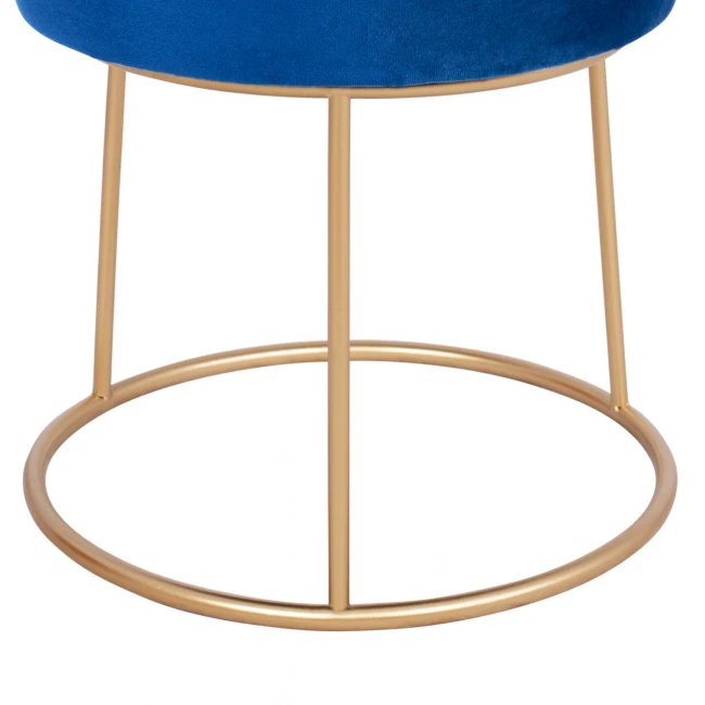 ΣΚΑΜΠΟ KARLO HM8411.08 ΜΠΛΕ ΒΕΛΟΥΔΟ ΜΕ ΧΡΥΣΗ ΒΑΣΗ Φ36x38Υ εκ.