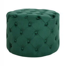 ΣΚΑΜΠΟ KASSIE ΚΥΠΑΡΙΣΣΙ ΒΕΛΟΥΔΟ ΤΥΠΟΥ CHESTERFIELD HM8406.03 Φ60x43Υ εκ.