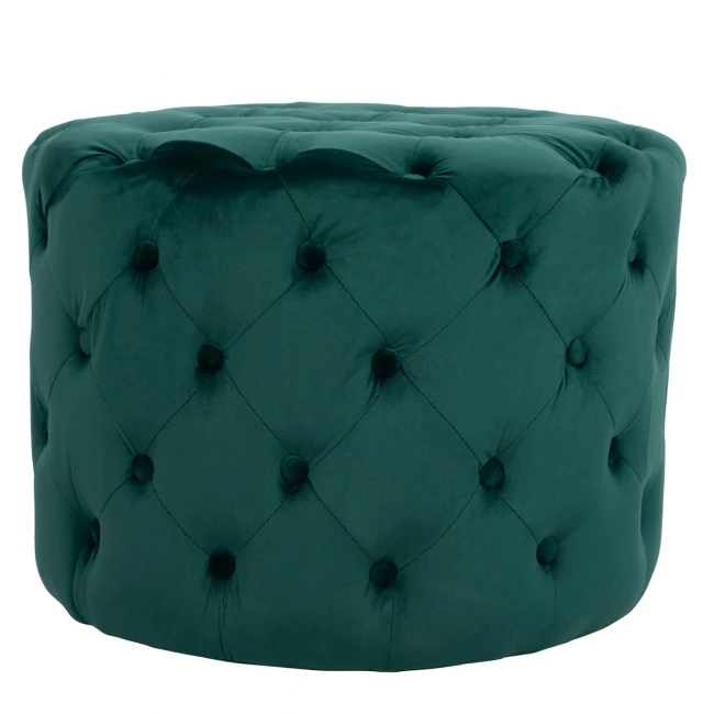 ΣΚΑΜΠΟ KASSIE ΚΥΠΑΡΙΣΣΙ ΒΕΛΟΥΔΟ ΤΥΠΟΥ CHESTERFIELD HM8406.03 Φ60x43Υ εκ.