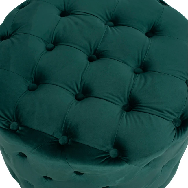 ΣΚΑΜΠΟ KASSIE ΚΥΠΑΡΙΣΣΙ ΒΕΛΟΥΔΟ ΤΥΠΟΥ CHESTERFIELD HM8406.03 Φ60x43Υ εκ.