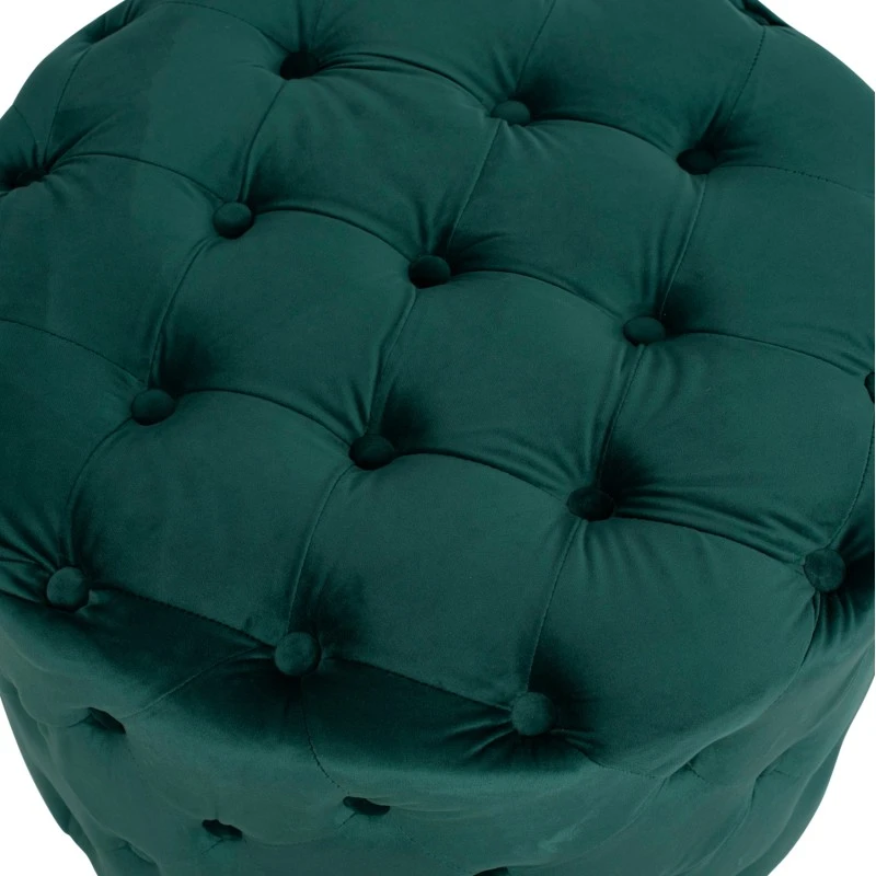 ΣΚΑΜΠΟ KASSIE ΚΥΠΑΡΙΣΣΙ ΒΕΛΟΥΔΟ ΤΥΠΟΥ CHESTERFIELD HM8406.03 Φ60x43Υ εκ.
