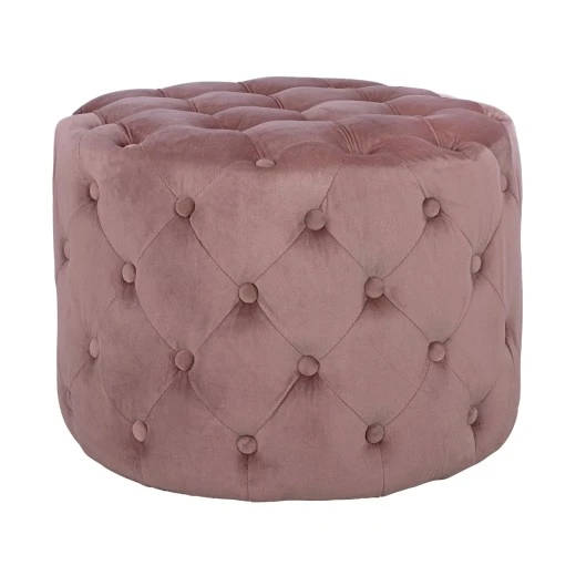 ΣΚΑΜΠΟ KASSIE  ΣΑΠΙΟ ΜΗΛΟ ΒΕΛΟΥΔΟ ΤΥΠΟΥ CHESTERFIELD HM8406.02 Φ60x43Υ εκ.