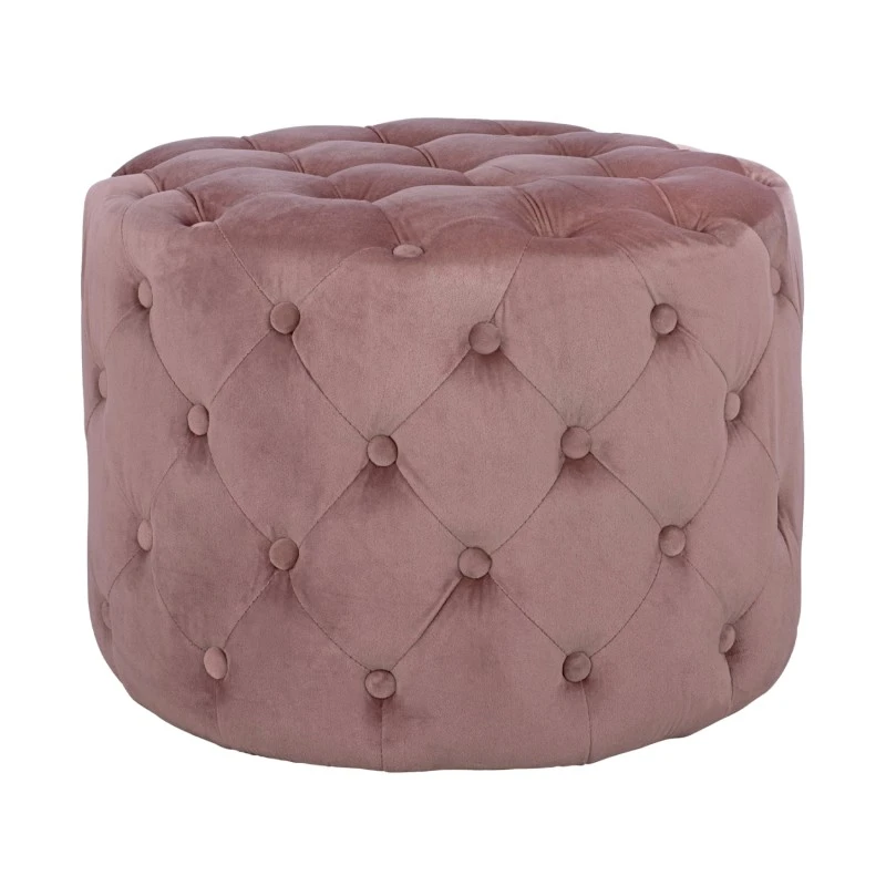 ΣΚΑΜΠΟ KASSIE  ΣΑΠΙΟ ΜΗΛΟ ΒΕΛΟΥΔΟ ΤΥΠΟΥ CHESTERFIELD HM8406.02 Φ60x43Υ εκ.