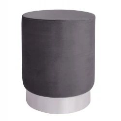 ΣΚΑΜΠΟ LEVY ΓΚΡΙ ΒΕΛΟΥΔΟ ΜΕ ΑΣΗΜΕΝΙΑ ΒΑΣΗ HM8408.01 Φ35x43Υ εκ.