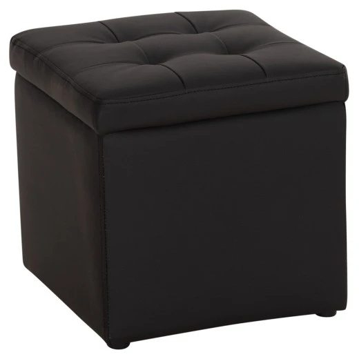 ΣΚΑΜΠΩ ΜΕ ΑΠΟΘΗΚΕΥΤΙΚΟ ΧΩΡΟ PU ΜΑΥΡΟ CUBE HM224.01 38x38x36.5Υεκ.