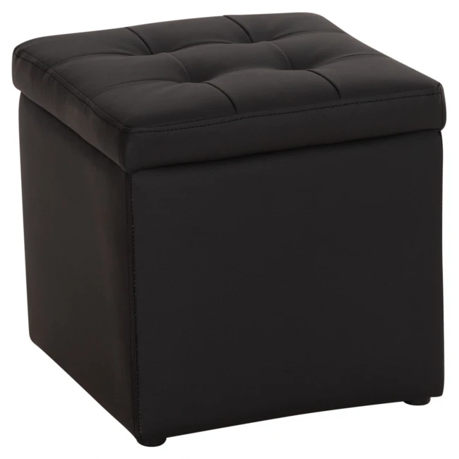 ΣΚΑΜΠΩ ΜΕ ΑΠΟΘΗΚΕΥΤΙΚΟ ΧΩΡΟ PU ΜΑΥΡΟ CUBE HM224.01 36,5x36,5x36Υεκ.