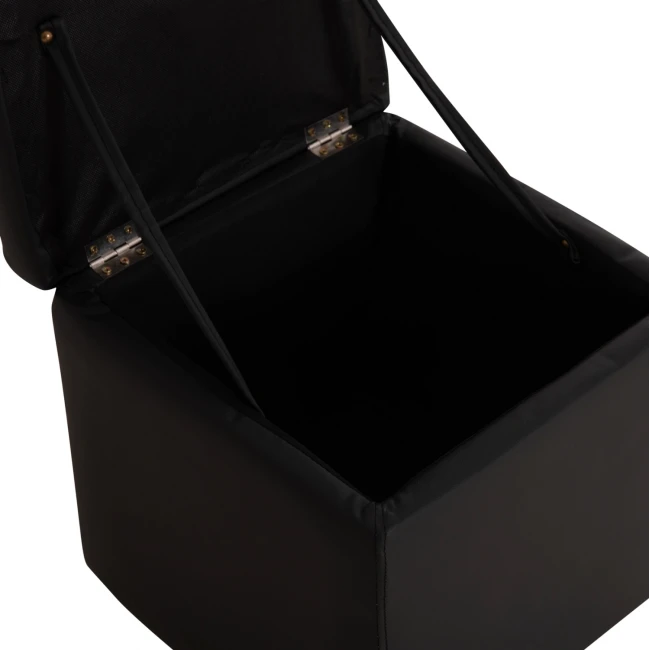 ΣΚΑΜΠΩ ΜΕ ΑΠΟΘΗΚΕΥΤΙΚΟ ΧΩΡΟ PU ΜΑΥΡΟ CUBE HM224.01 36,5x36,5x36Υεκ.