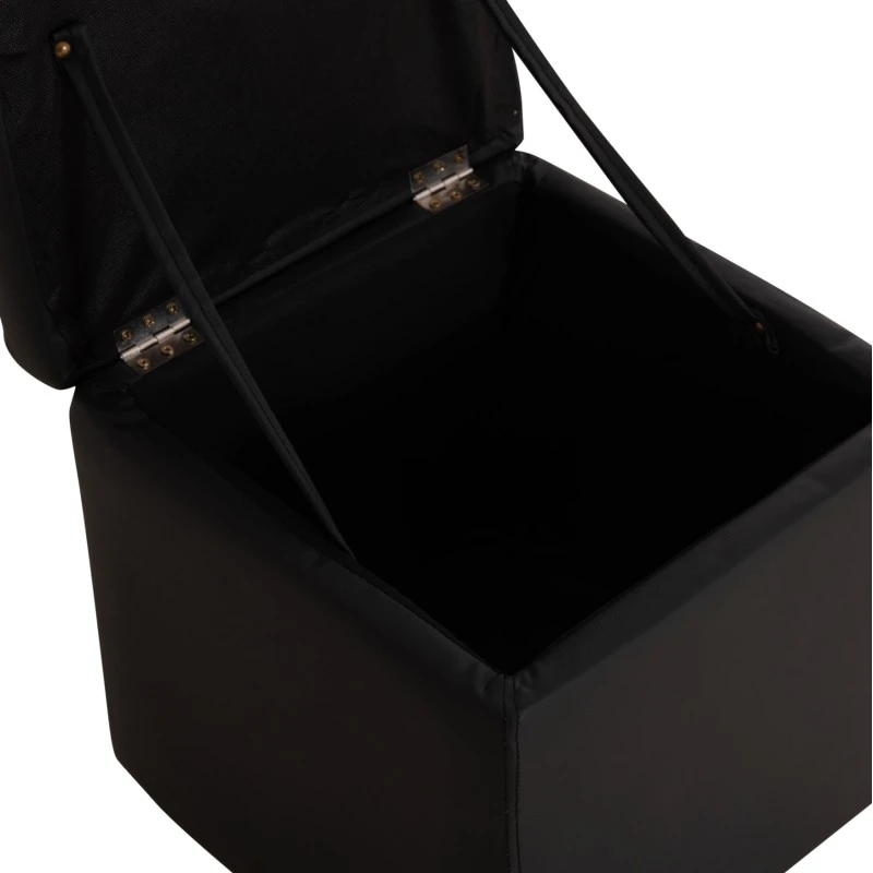 ΣΚΑΜΠΩ ΜΕ ΑΠΟΘΗΚΕΥΤΙΚΟ ΧΩΡΟ PU ΜΑΥΡΟ CUBE HM224.01 36,5x36,5x36Υεκ.