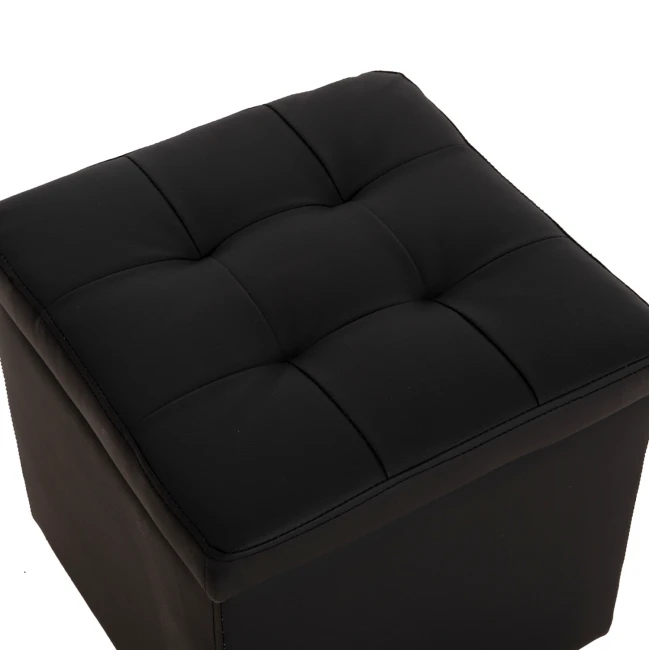ΣΚΑΜΠΩ ΜΕ ΑΠΟΘΗΚΕΥΤΙΚΟ ΧΩΡΟ PU ΜΑΥΡΟ CUBE HM224.01 36,5x36,5x36Υεκ.