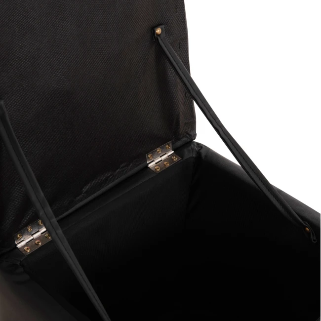 ΣΚΑΜΠΩ ΜΕ ΑΠΟΘΗΚΕΥΤΙΚΟ ΧΩΡΟ PU ΜΑΥΡΟ CUBE HM224.01 36,5x36,5x36Υεκ.