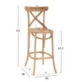 ΣΚΑΜΠΟ ΞΥΛΙΝΟ GIOLIANA HM8750.01 ΑΠΟ ΟΞΙΑ ΦΥΣΙΚΟ ΜΕ PLYWOOD ΚΑΘΙΣΜΑ 46x46x109Υ εκ.