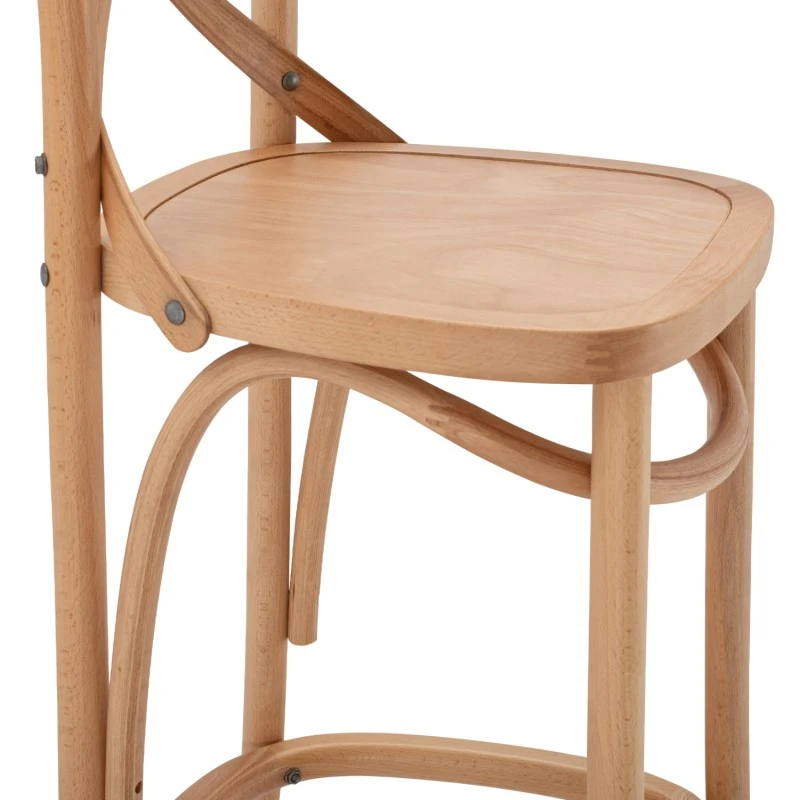 ΣΚΑΜΠΟ ΞΥΛΙΝΟ GIOLIANA HM8750.01 ΑΠΟ ΟΞΙΑ ΦΥΣΙΚΟ ΜΕ PLYWOOD ΚΑΘΙΣΜΑ 46x46x109Υ εκ.