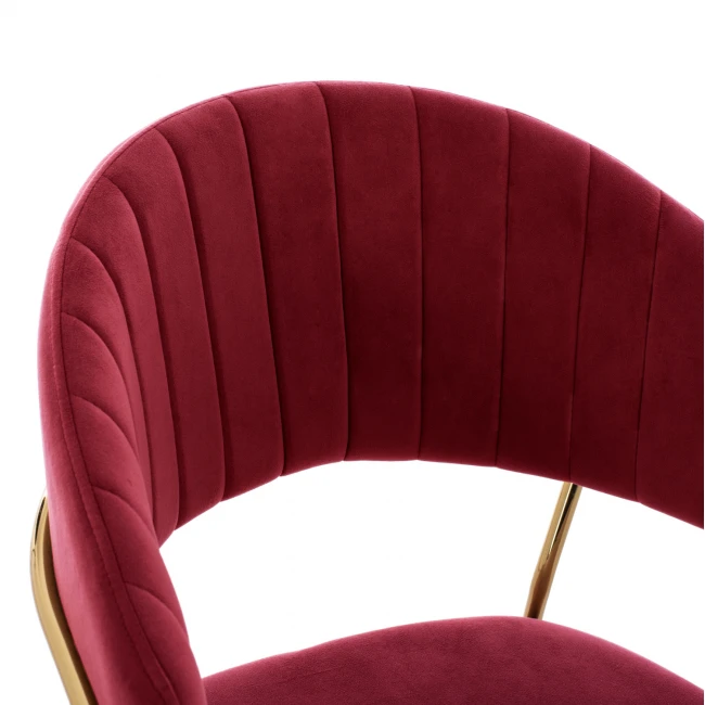 ΣΚΑΜΠΟ ΜΕΣ.ΥΨΟΥΣ THEODORE HM8734.06 ΒΕΛΟΥΔΟ ΚΟΚΚΙΝΟ--ΕΠΙΧΡΥΣΟΣ ΣΚΕΛΕΤΟΣ 60x55x100Yεκ