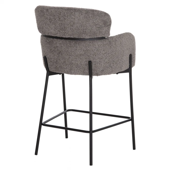 ΣΚΑΜΠΟ ΜΕΣ. ΥΨΟΥΣ WOLF HM8584.01 ΓΚΡΙ ΥΦΑΣΜΑ ΜΠΟΥΚΛΕ-ΜΕΤΑΛΛΙΚΑ ΠΟΔΙΑ 56x56x96Yεκ.