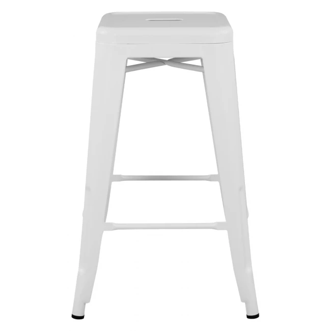 ΣΚΑΜΠΟ ΜΕΣΑΙΟΥ ΥΨΟΥΣ ΜΕΤΑΛΛΙΚΟ HM8573.21 MELITA ΣΕ ΛΕΥΚΟ ΜΑΤ 43x43x67Yεκ.