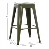 ΣΚΑΜΠΟ ΜΕΣΑΙΟΥ ΥΨΟΥΣ ΜΕΤΑΛΛΙΚΟ MELITA-PRO HM8573.43 DARK OLIVE GREEN 43x43x67Υεκ.