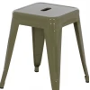 ΣΚΑΜΠΟ ΜΕΤΑΛΛΙΚΟ MELITA HM0096.43 ΣΕ DARK OLIVE ΧΡΩΜΑ 37x37x45Υεκ.