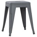 ΣΚΑΜΠΟ ΜΕΤΑΛΛΙΚΟ MELITA HM0096.50 ΣΕ ΓΚΡΙ ΜΑΤ ΧΡΩΜΑ 37x37x45Υεκ.