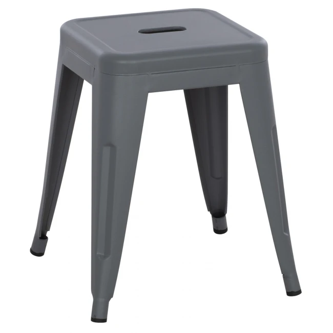 ΣΚΑΜΠΟ ΜΕΤΑΛΛΙΚΟ MELITA HM0096.50 ΣΕ ΓΚΡΙ ΜΑΤ ΧΡΩΜΑ 37x37x45Υεκ.