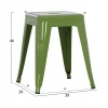 ΣΚΑΜΠΟ ΜΕΤΑΛΛΙΚΟ MELITA HM0096.53 ΣΕ LIGHT OLIVE GREEN ΧΡΩΜΑ 37x37x45Υεκ.