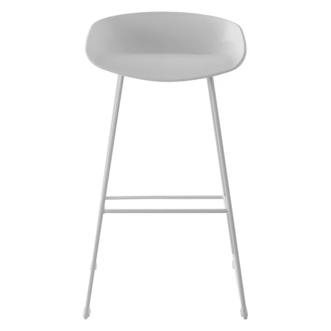 ΣΚΑΜΠΟ ΜΕΤΑΛΛΙΚΟ NAILA HM8450.01 ΜΕ ΚΑΘΙΣΜΑ PP ΛΕΥΚΟ 47x47x83 εκ.