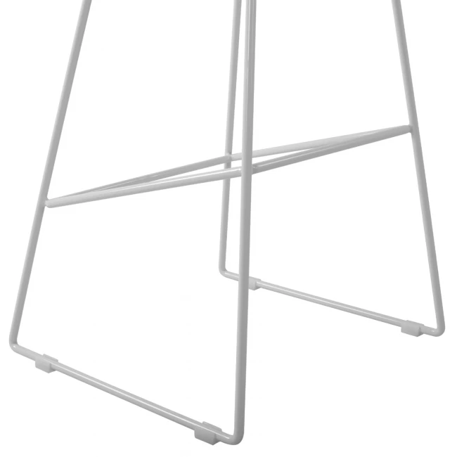 ΣΚΑΜΠΟ ΜΕΤΑΛΛΙΚΟ NAILA HM8450.01 ΜΕ ΚΑΘΙΣΜΑ PP ΛΕΥΚΟ 47x47x83 εκ.