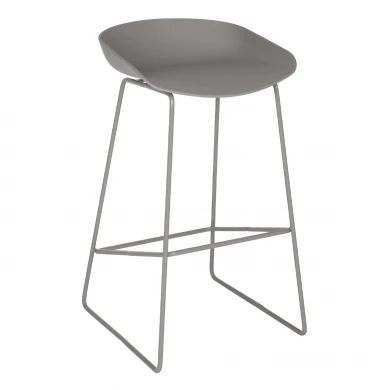 ΣΚΑΜΠΟ ΜΕΤΑΛΛΙΚΟ NAILA HM8450.10 ΜΕ ΚΑΘΙΣΜΑ PP ΓΚΡΙ 47x47x83 εκ.