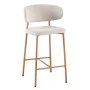 ΣΚΑΜΠΟ-ΜΠΑΡ ΜΕΣ.ΥΨΟΥΣ KIMO HM18462.05 ΜΠΕΖ ΥΦΑΣΜΑ--ΜΕΤΑΛ.ΠΟΔΙΑ ΟΨΗ ΞΥΛΟΥ 47x48x93Υεκ