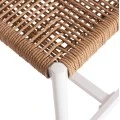 ΣΚΑΜΠΟ ΑΛΟΥΜΙΝΙΟΥ ΜΕ RATTAN ΜΕΣΑΙΟΥ ΥΨΟΥΣ ΛΕΥΚΟ HM5920.01 46x58x95Yεκ.
