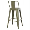ΣΚΑΜΠΟ ΜΠΑΡ ΜΕΣΑΙΟΥ ΥΨΟΥΣ ΜΕΤΑΛΛΙΚΟ MELITA-PRO HM8574.43 DARK OLIVE GREEN 43x43x88Υεκ.